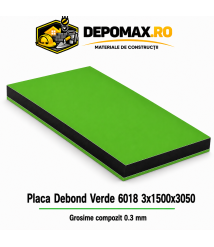Placa BOND Verde 6018 3mm, 1500x3050mm, aluminiu 0.3mm Placa BOND Verde 6018 3mm, 1500x3050mm, aluminiu 0.3mm